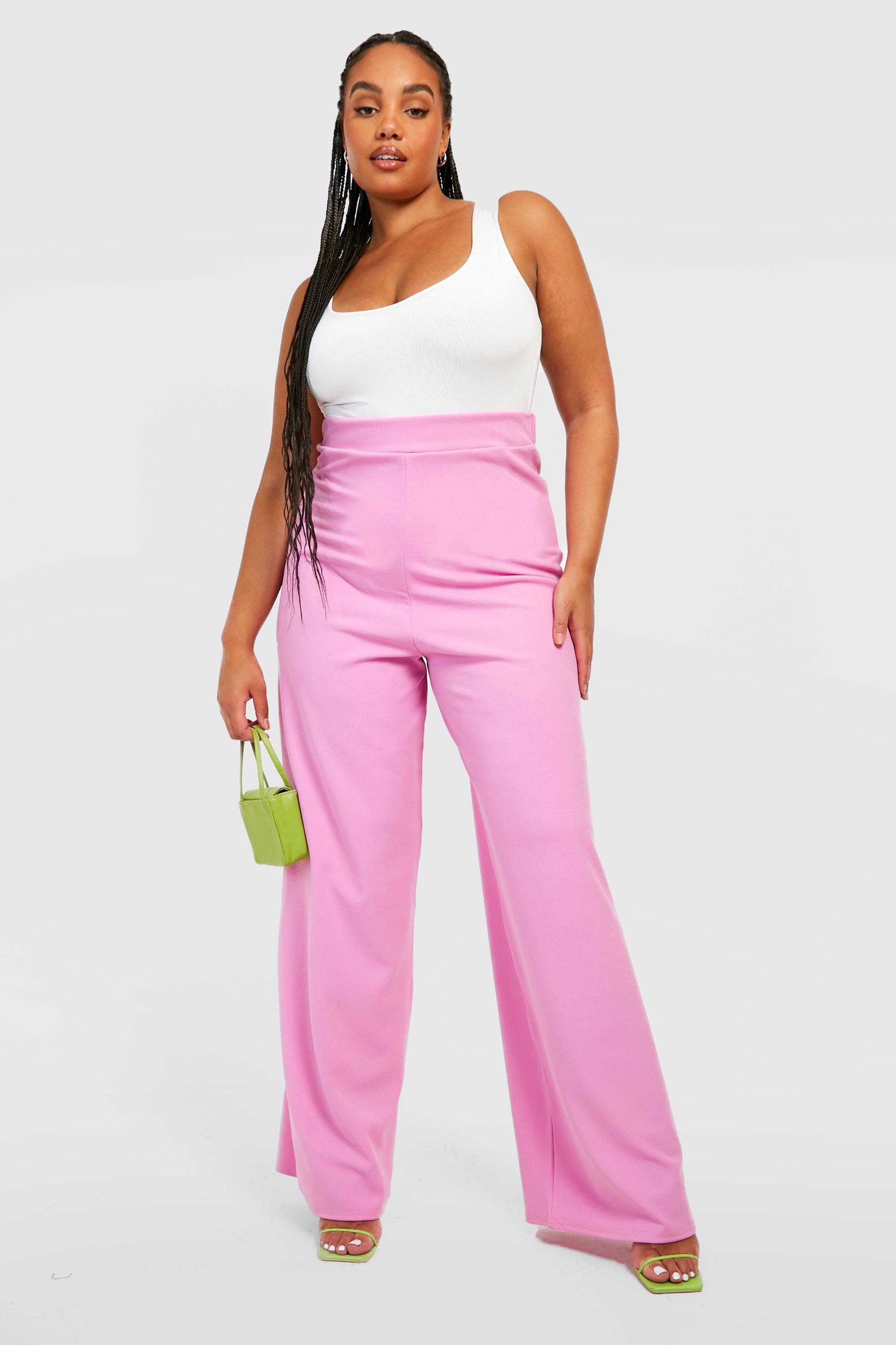 Hot pink store pants plus size